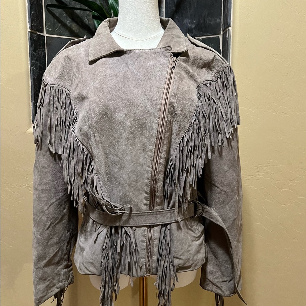Vintage BB Dakota Fringe Suede Jacket Size Large